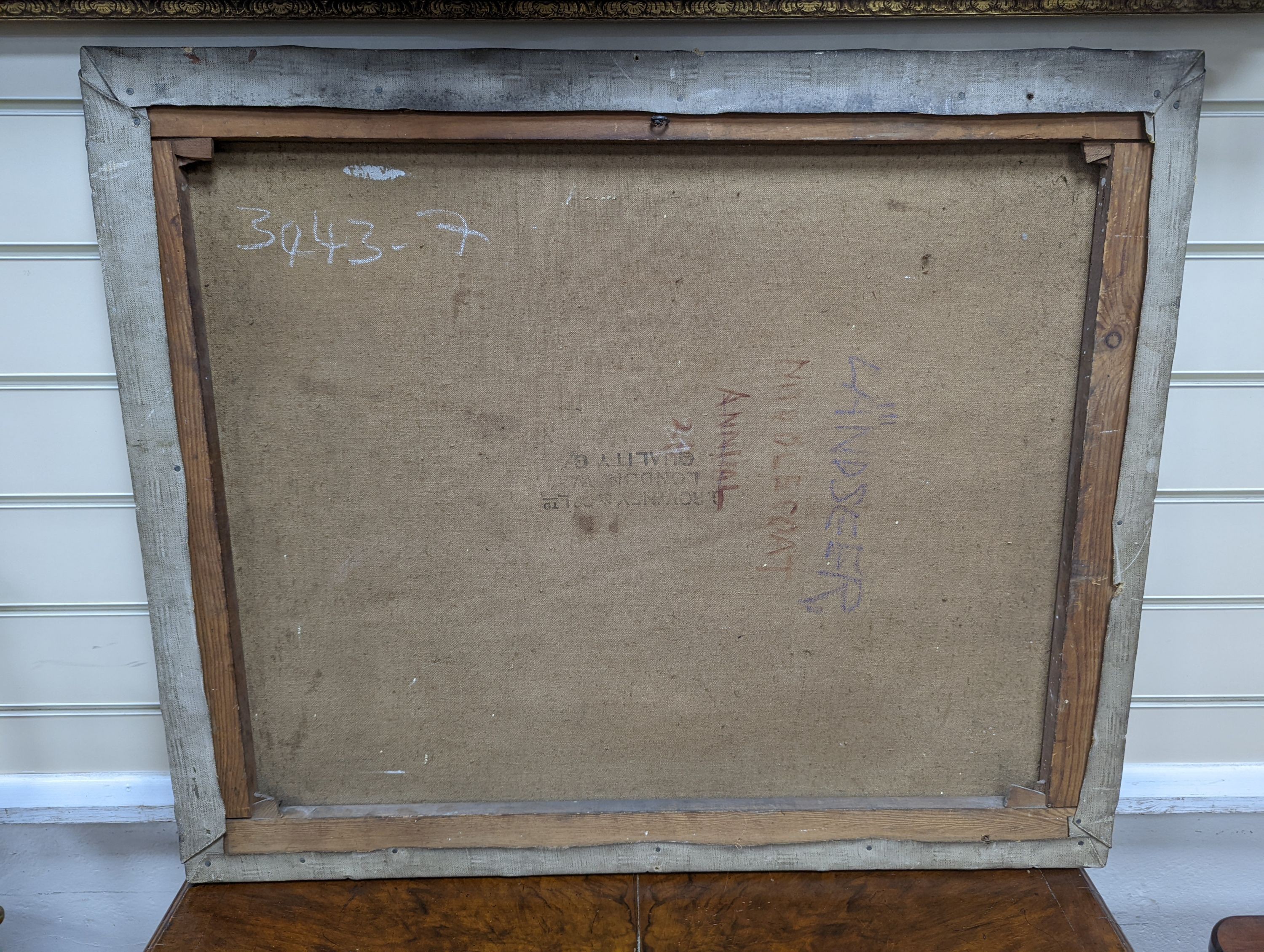 Middlecoat (1890-1959), oil on canvas, Riverside town, signed, 64 x 77cm, unframed